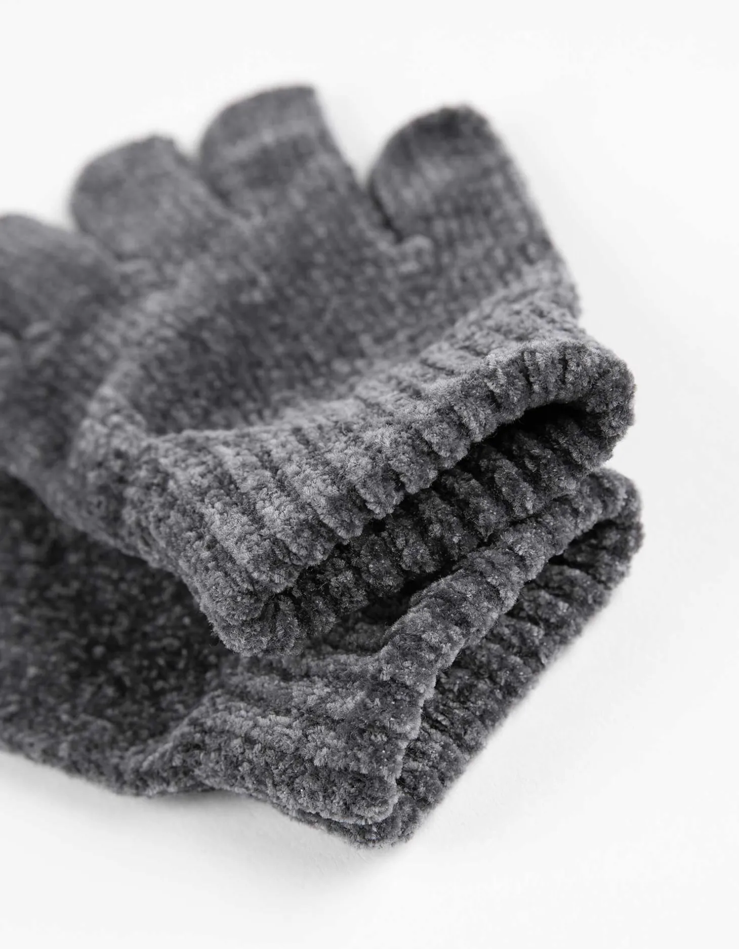 Handschoenen - Fijn breisel - donkergrijs