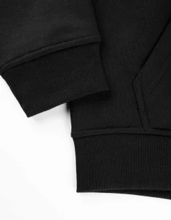 Hoodie - Capuchon met tunnelkoord - zwart