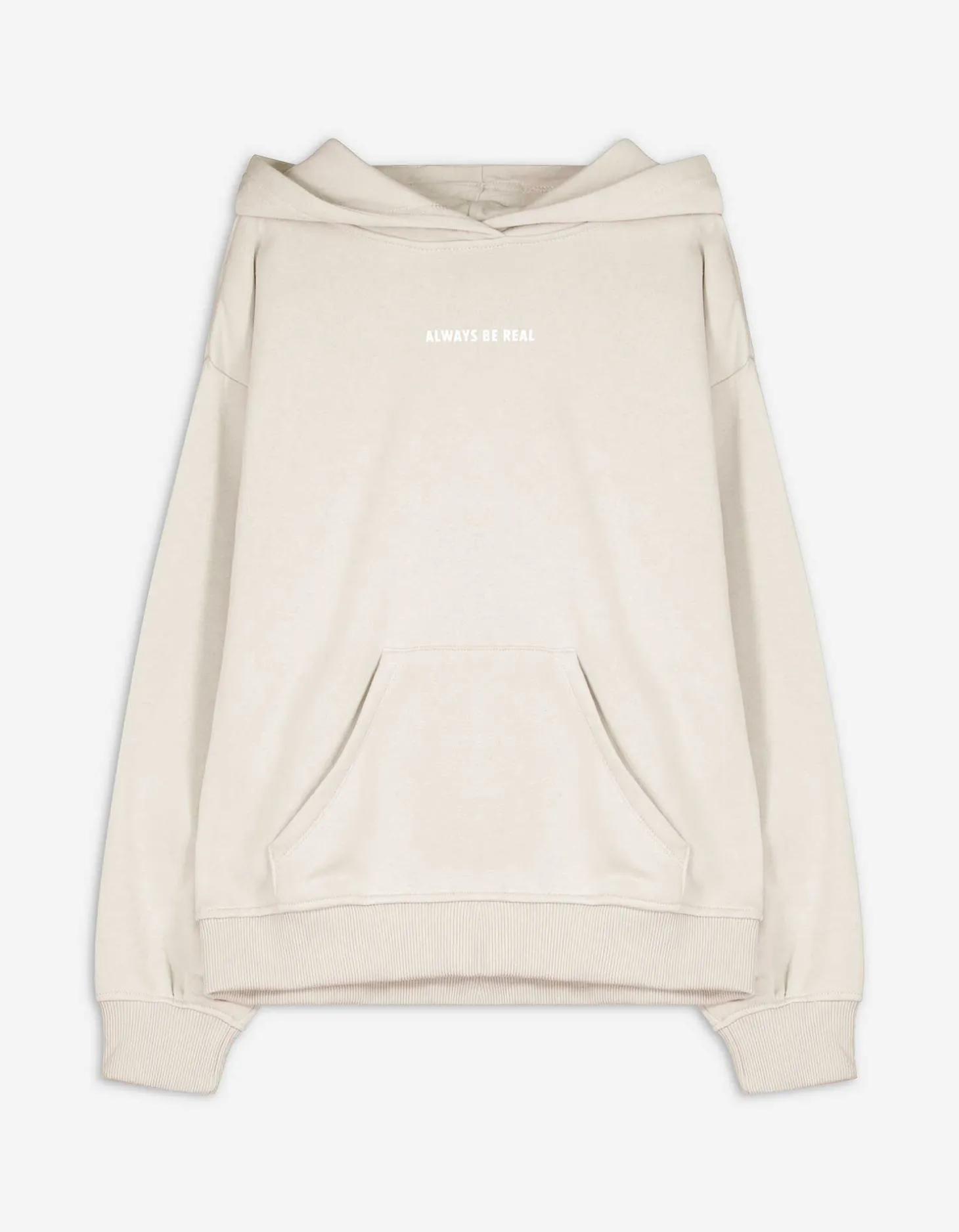 Hoodie - Print - beige