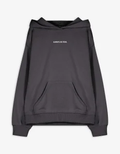 Hoodie - Print - donkergrijs