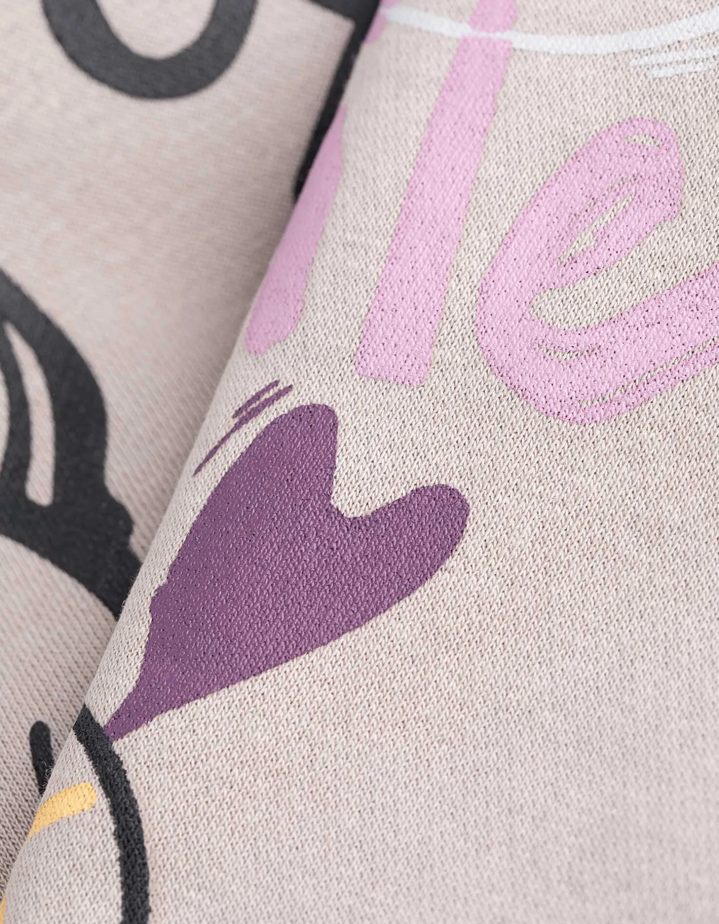 Hoodie - Print all-over - beige