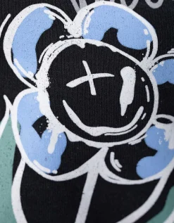 Hoodie - Print all-over - zwart