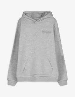 Hoodie - Ribboorden - lichtgrijs