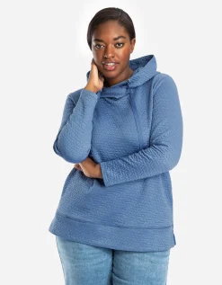 Hoodie - Siernaden - donkerblauw