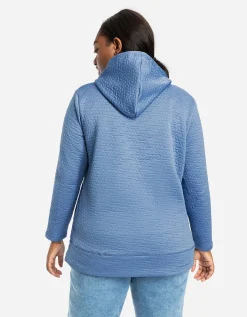 Hoodie - Siernaden - donkerblauw
