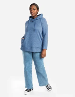 Hoodie - Siernaden - donkerblauw