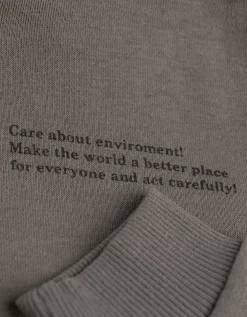 Hoodie - Vooropdruk - donkergroen