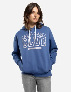 Hoodie - Vooropdruk - donkerblauw