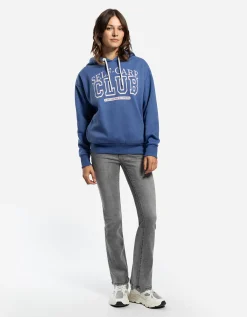 Hoodie - Vooropdruk - donkerblauw
