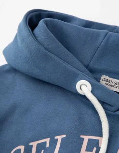 Hoodie - Vooropdruk - donkerblauw
