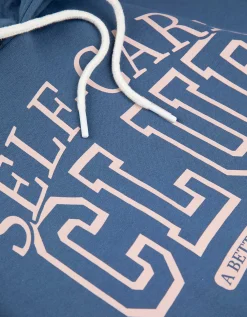 Hoodie - Vooropdruk - donkerblauw
