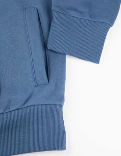 Hoodie - Vooropdruk - donkerblauw