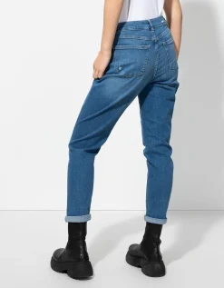 Jeans - Girlfriend fit - blauw