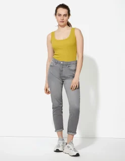 Jeans - Girlfriend fit - grijs