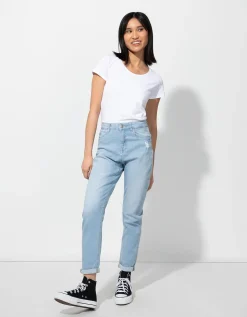 Jeans - Girlfriend fit - lichtblauw