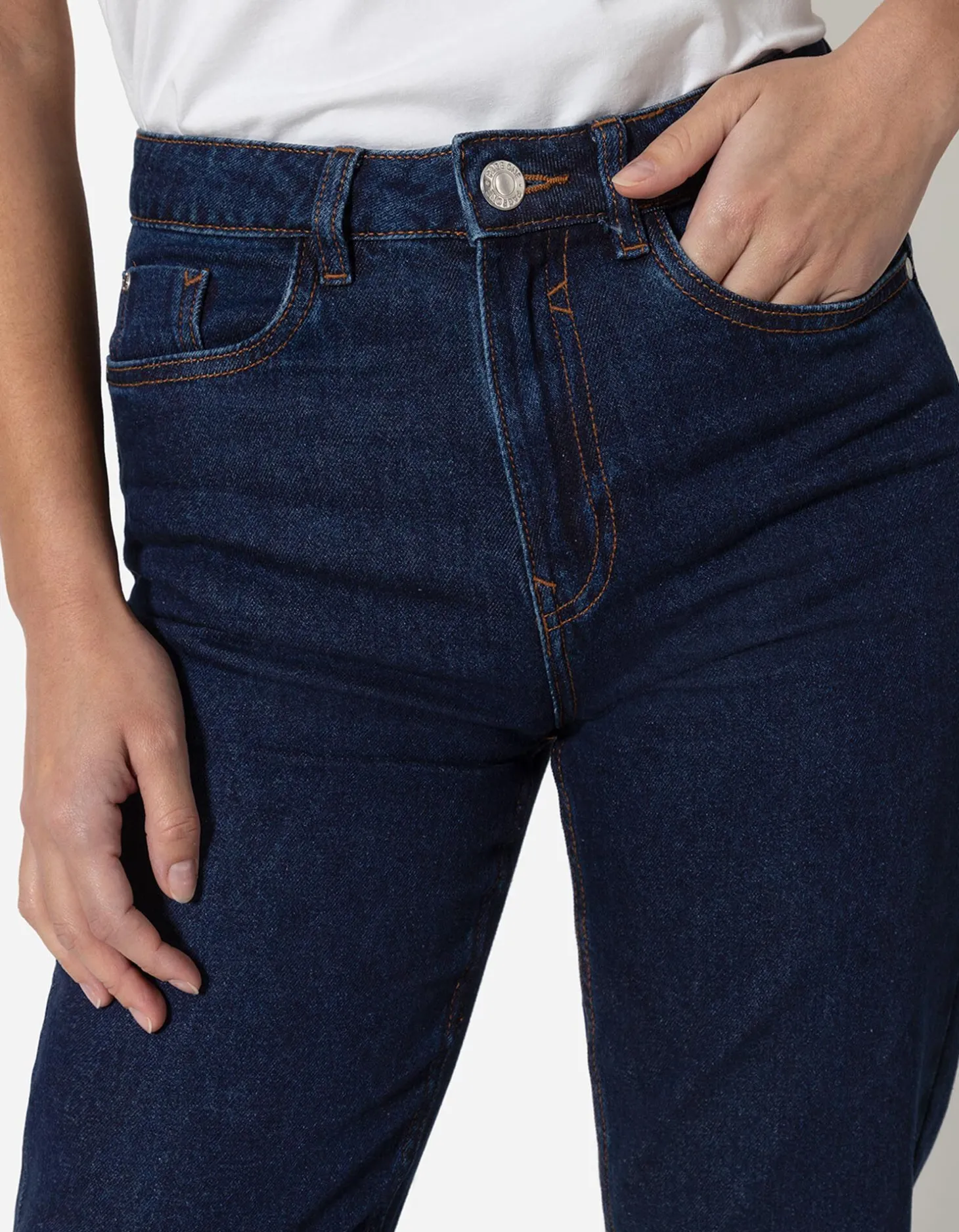Jeans - Mom Fit - donkerblauw
