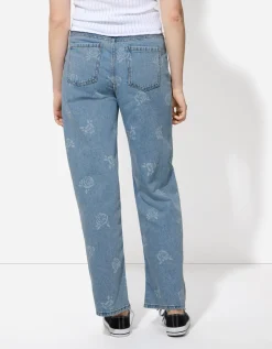 Jeans - Motief all-over - lichtblauw