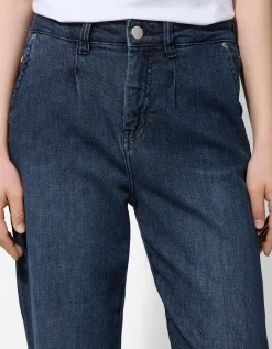 Jeans - Plooi - donkerblauw