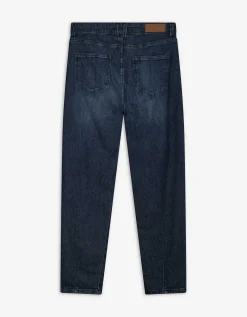 Jeans - Plooi - donkerblauw