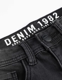 Jeans - Used look - zwart