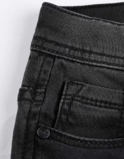 Jeans - Used look - zwart