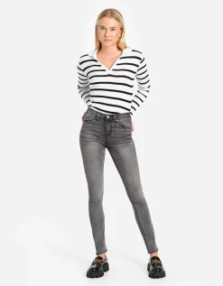 Jeans - Waseffecten - grijs