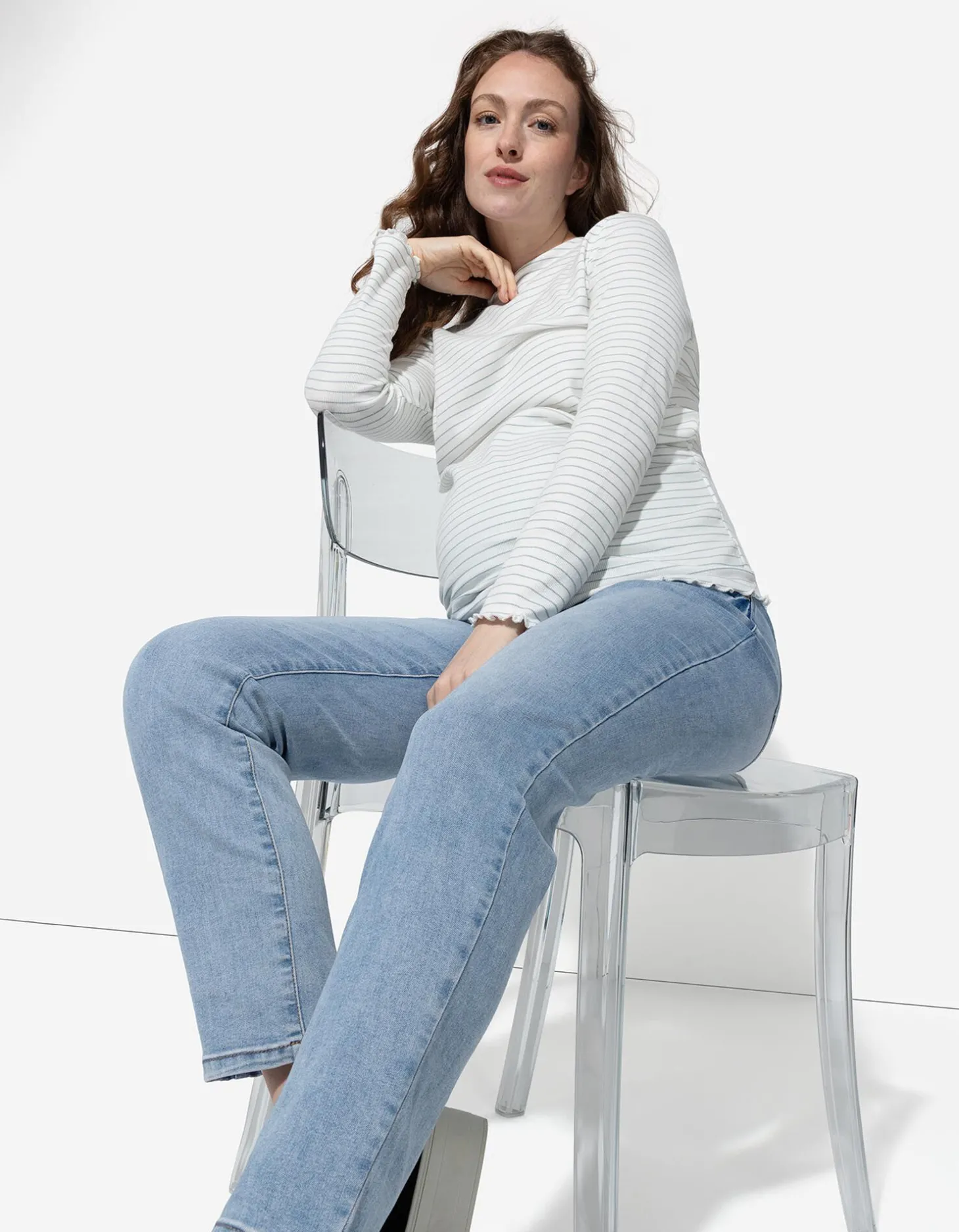 Jeans - Zwangerschapskleding - lichtblauw