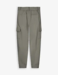 Jogger pants - Opgestikte zakken - groen