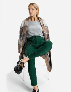 Jogger pants - Tunnelkoord in de zoom - donkergroen
