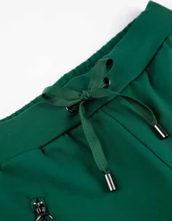 Jogger pants - Tunnelkoord in de zoom - donkergroen