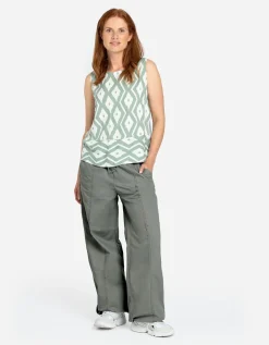 Jogger pants - Wide fit - donkergroen