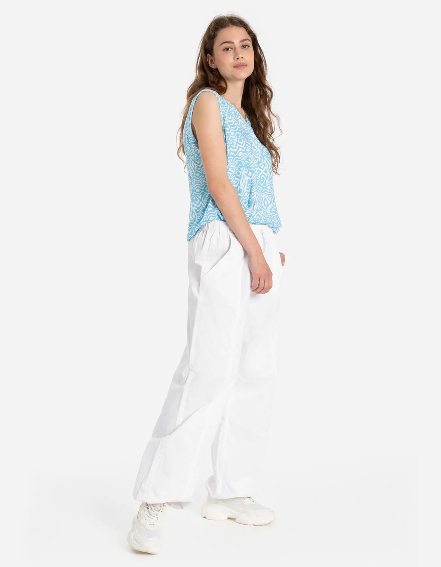 Jogger pants - Wide fit - wit