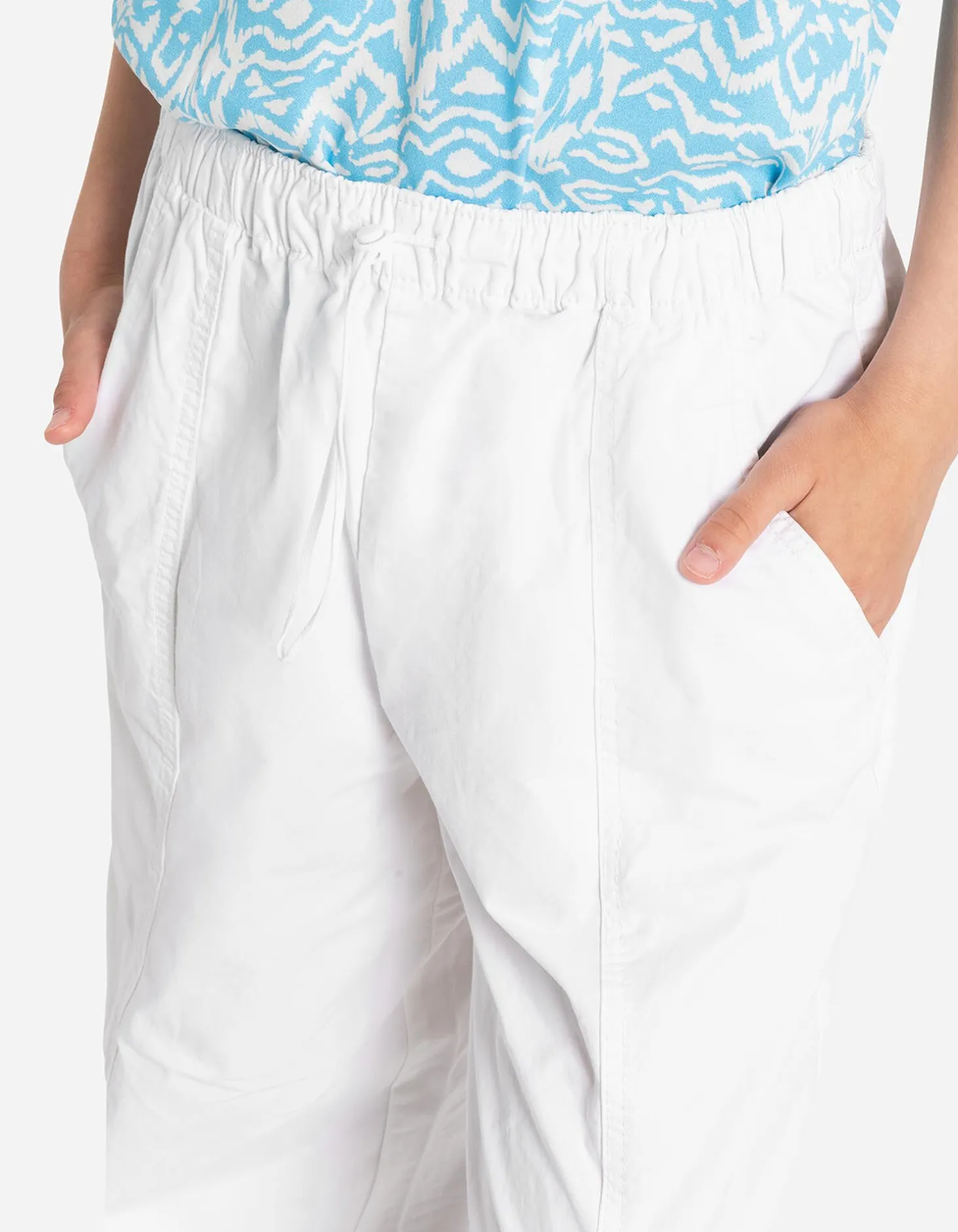 Jogger pants - Wide fit - wit