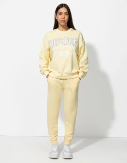 Joggingbroek - Relaxed fit - lichtgeel