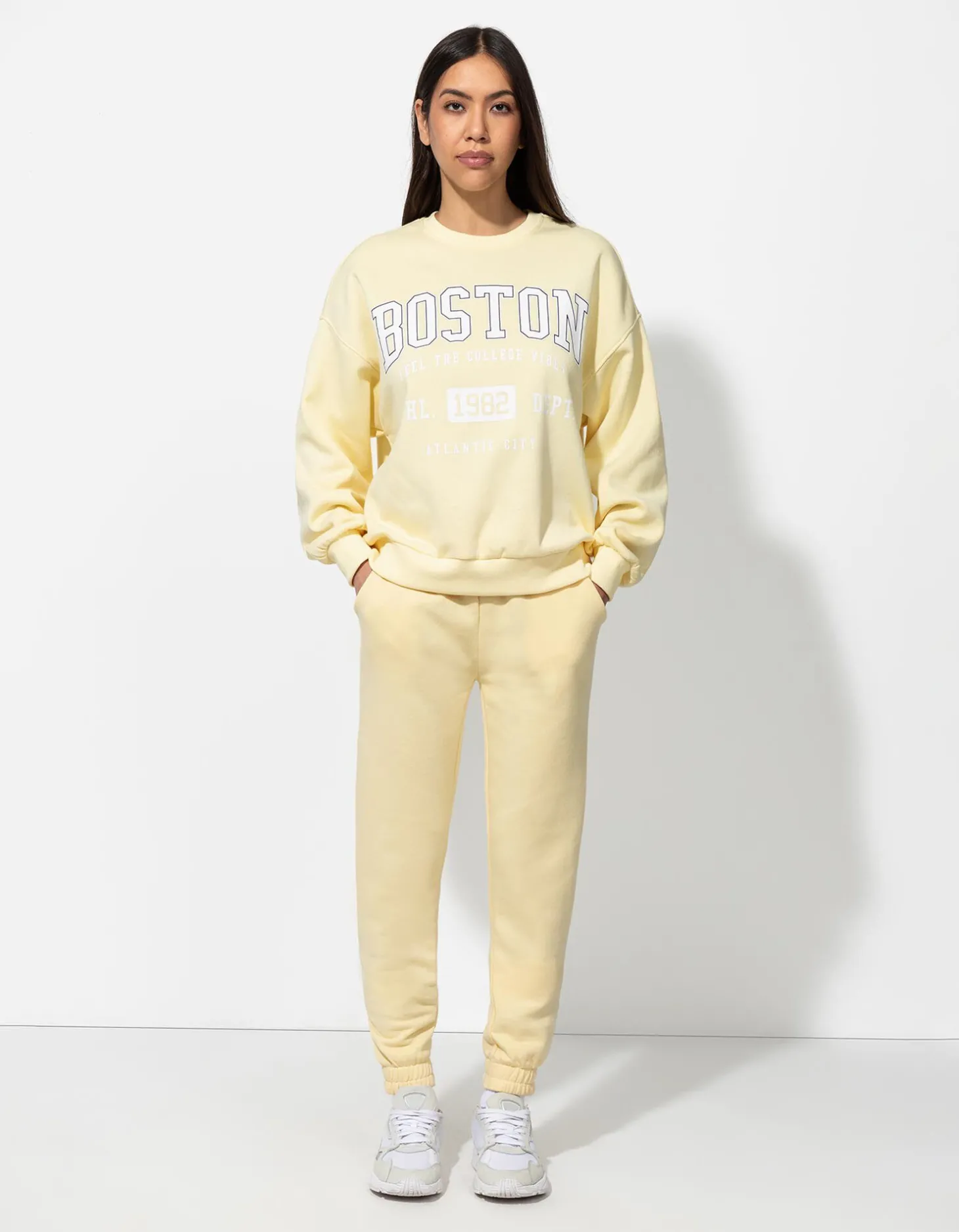 Joggingbroek - Relaxed fit - lichtgeel