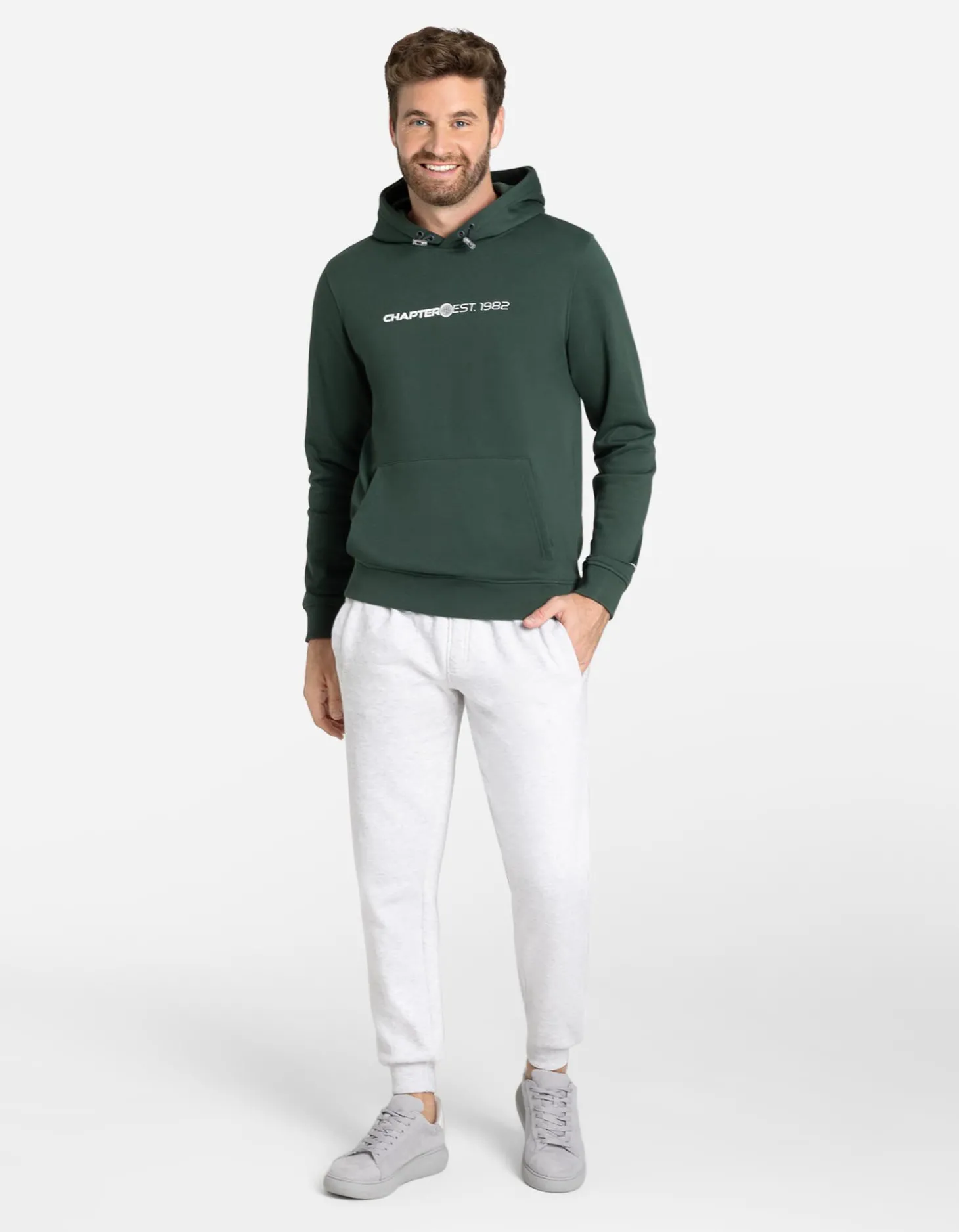 Joggingbroek - Relaxed fit - wit