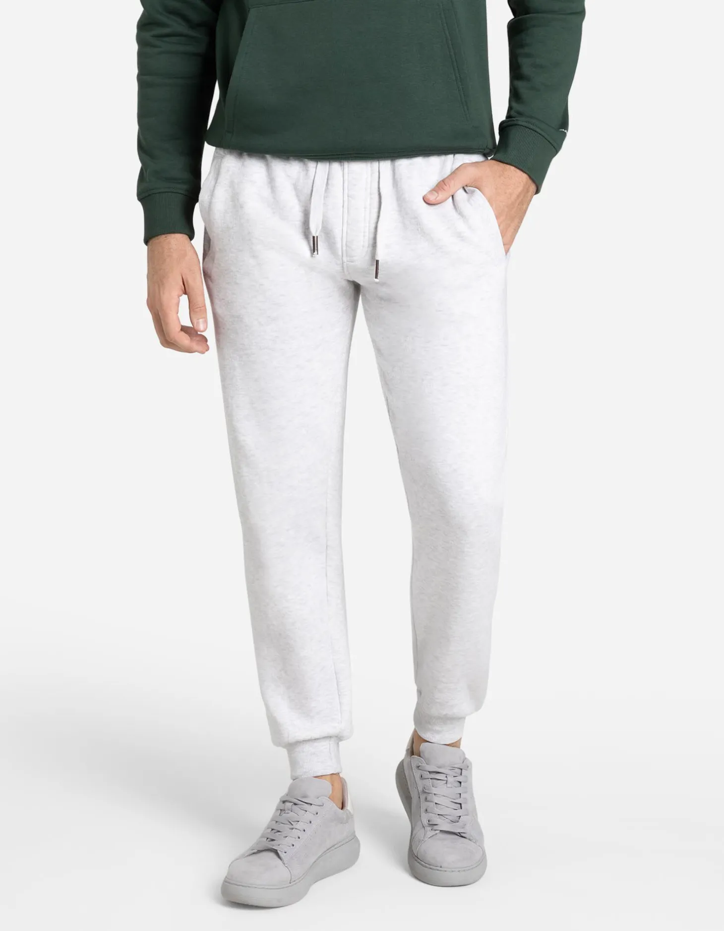 Joggingbroek - Relaxed fit - wit