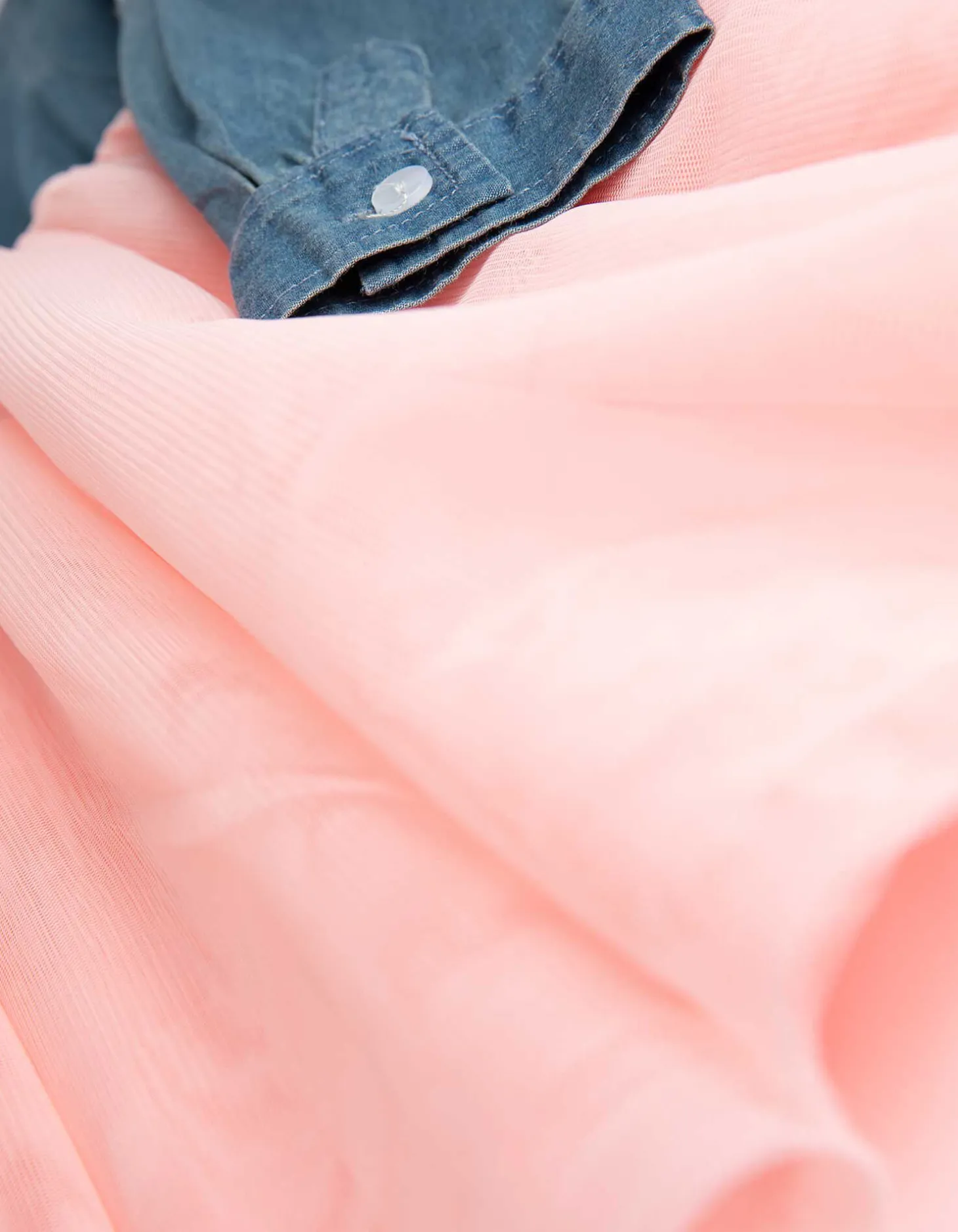 Jurk - Denim - roze