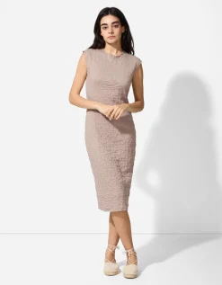 Jurk - Effen - beige