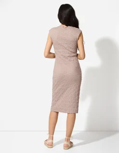 Jurk - Effen - beige
