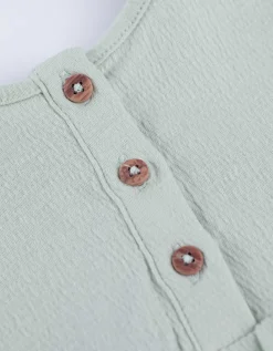 Jurk - Gekreukte look - lichtgroen