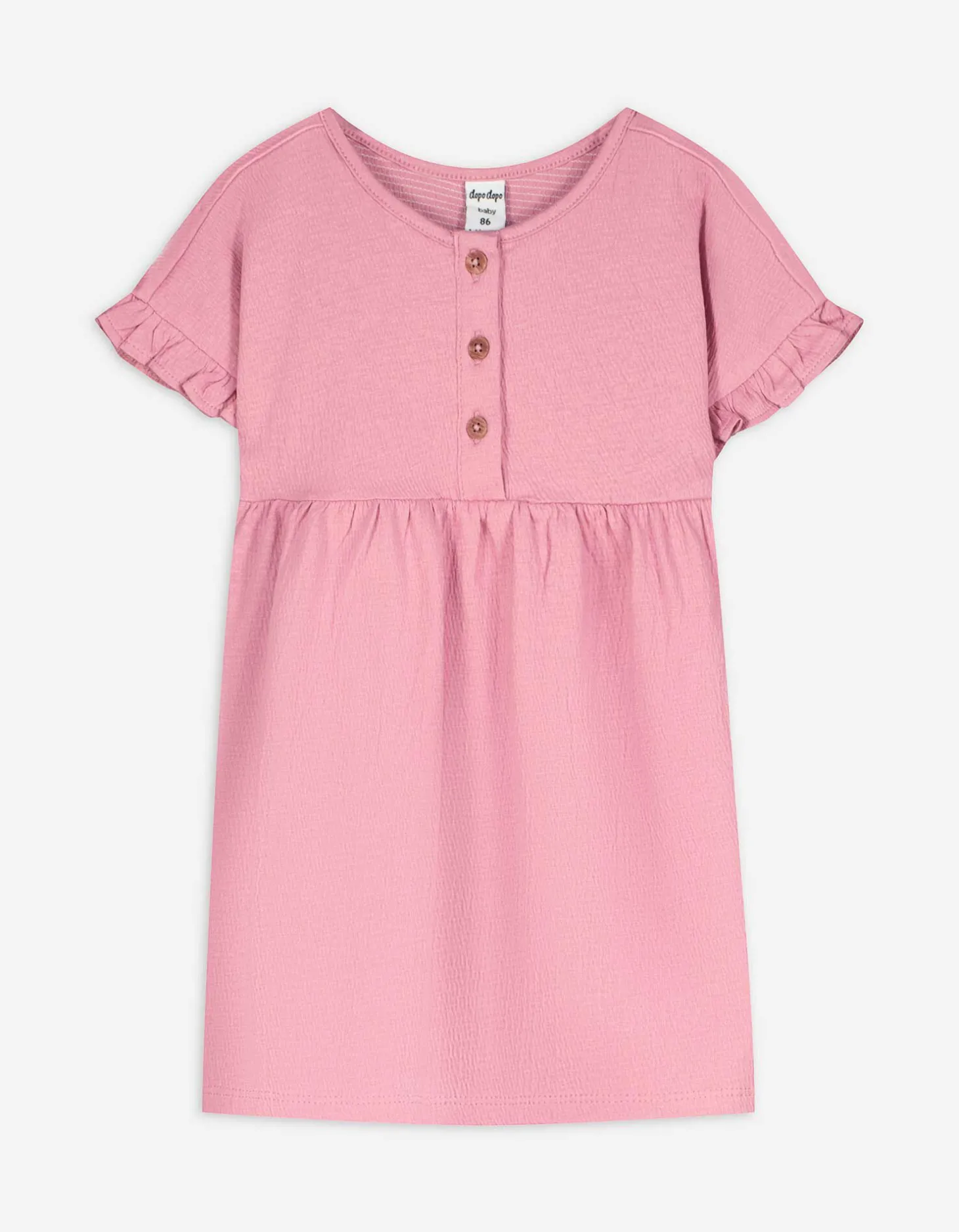 Jurk - Gekreukte look - roze