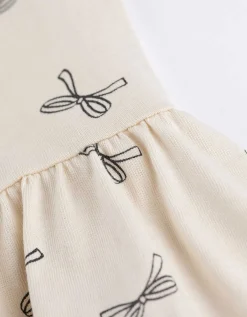 Jurk - Motief all-over - beige