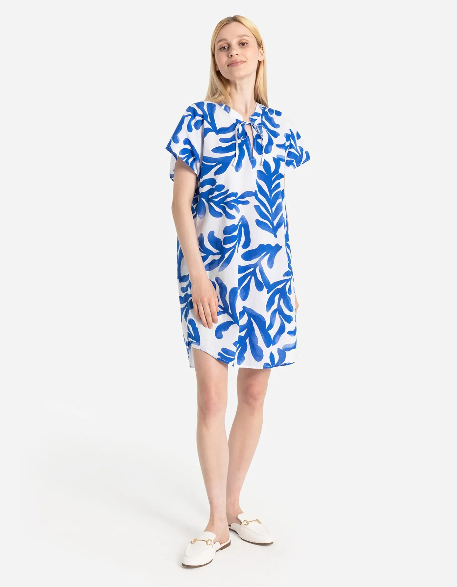 Jurk - Oversized schouders - wit