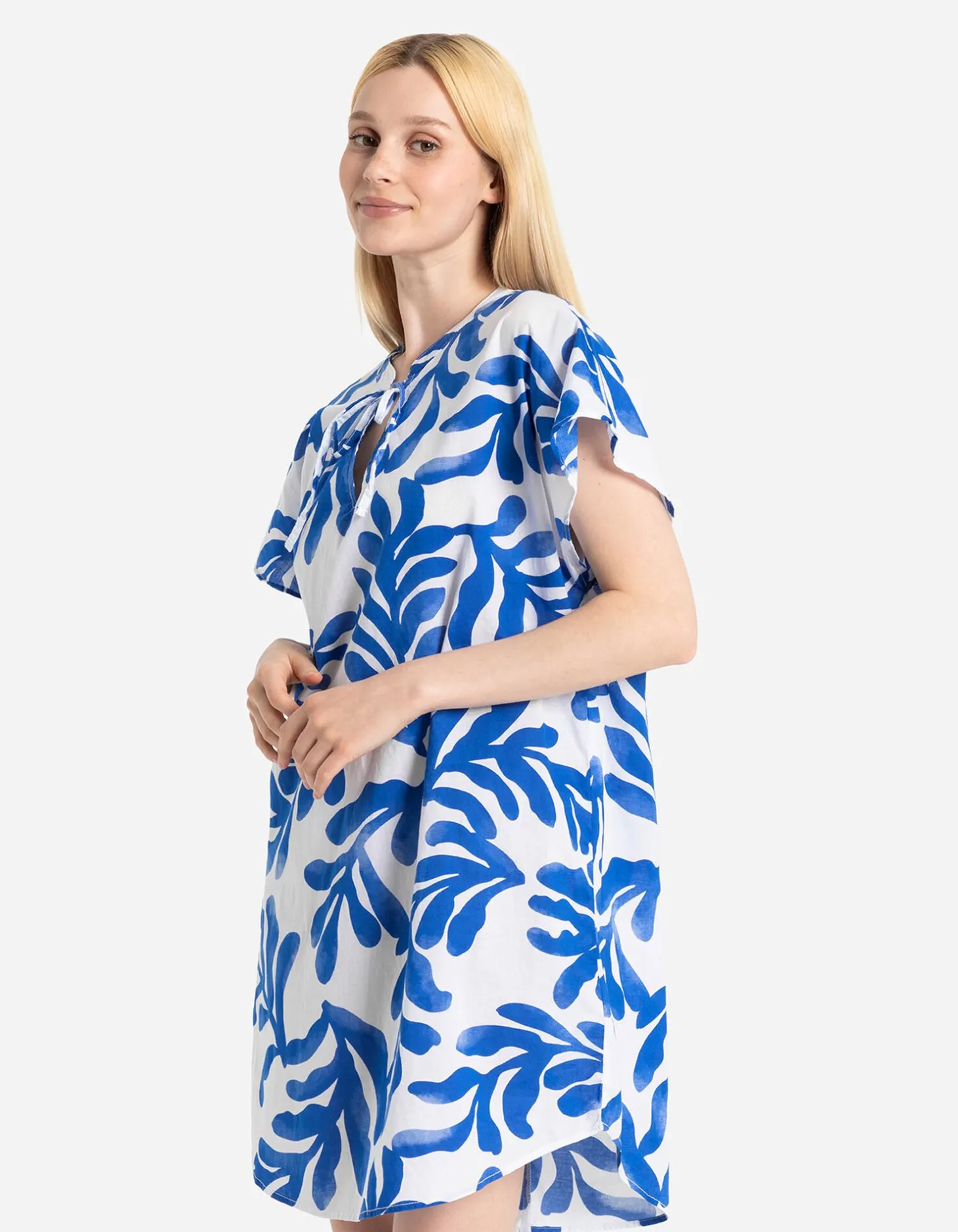 Jurk - Oversized schouders - wit