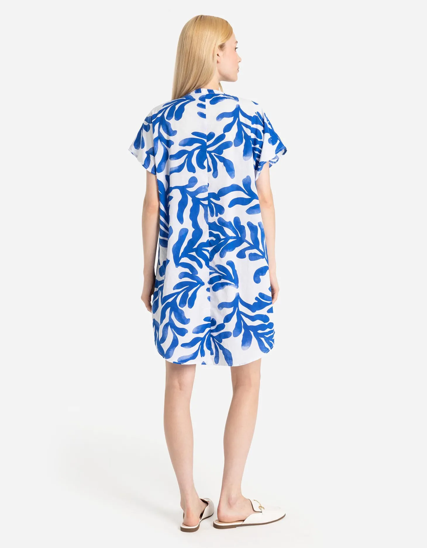 Jurk - Oversized schouders - wit