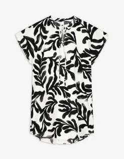 Jurk - Oversized schouders - wit