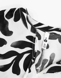 Jurk - Oversized schouders - wit