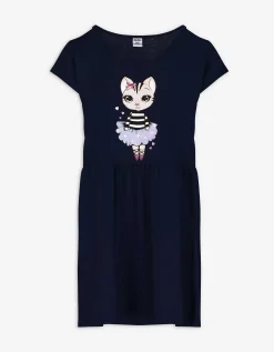 Jurk - Print - donkerblauw