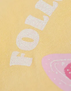Jurk - Print - lichtgeel